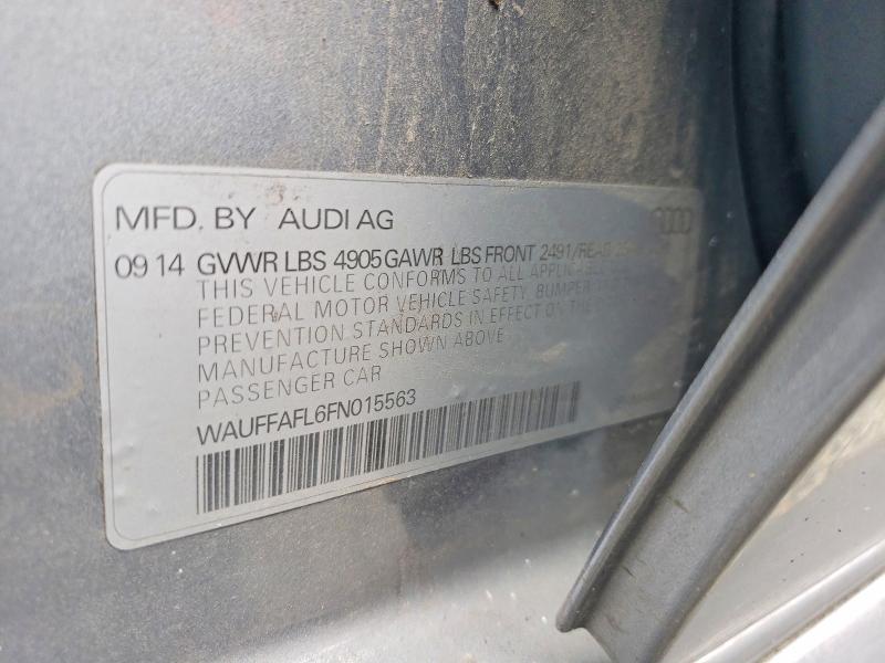 58098586 :رقم المزاد ، WAUFFAFL6FN015563 vin ، 2015 Audi A4 مزاد بيع