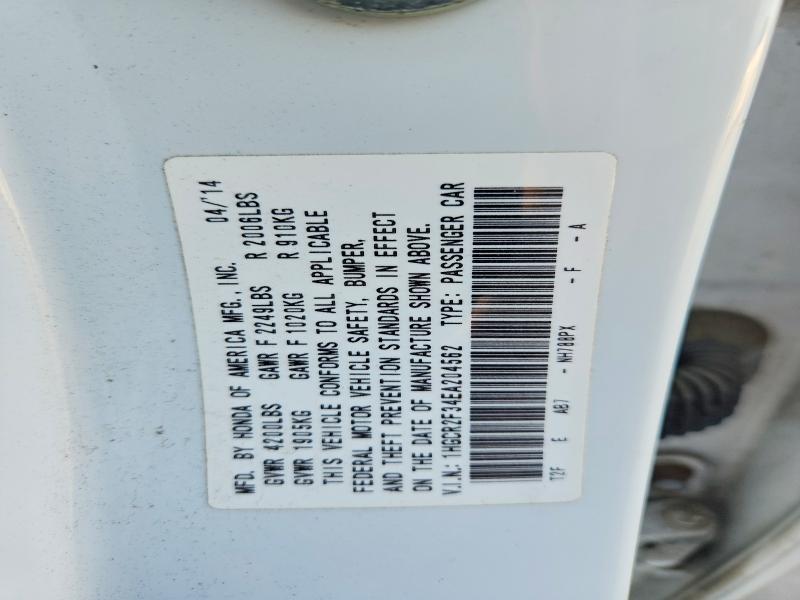 Aukcja sprzedaży 2014 Honda Accord, vin: 1HGCR2F34EA204562, numer aukcji: 58367586