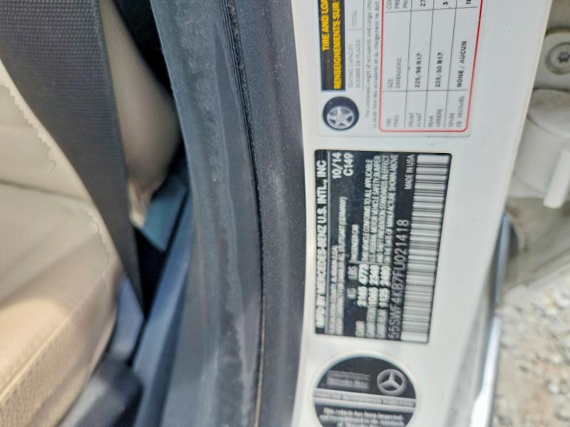 Продаж на аукціоні авто 2015 Mercedes-benz C, vin: 55SWF4KB7FU021418, номер лоту: 56456766