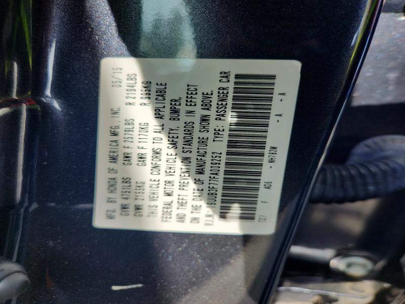 Auction sale of the 2015 Acura Tlx, vin: 19UUB3F77FA009252, lot number: 57248956