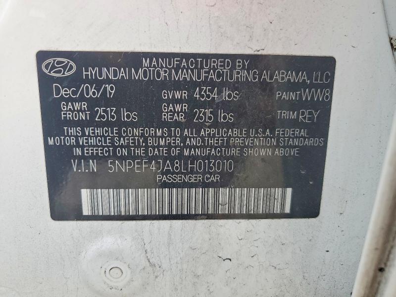 Продаж на аукціоні авто 2020 Hyundai Sonata, vin: 5NPEF4JA8LH013010, номер лоту: 56939616