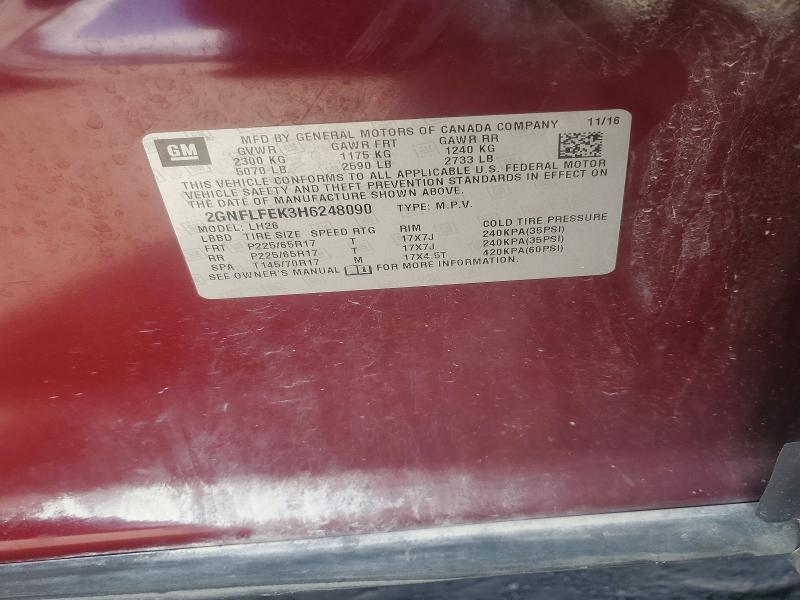 Продажа на аукционе авто 2017 Chevrolet Equinox, vin: 2GNFLFEK3H6248090, номер лота: 56272426