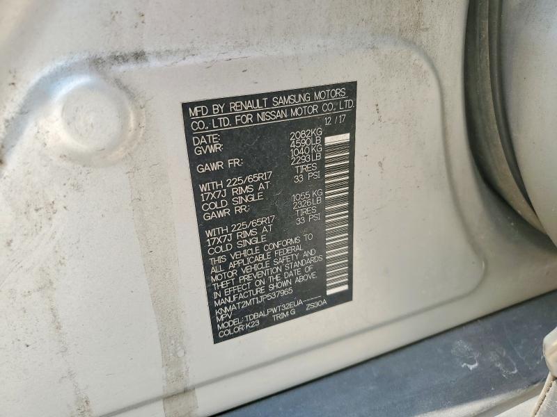 Aukcja sprzedaży 2018 Nissan Rogue, vin: KNMAT2MT1JP537965, numer aukcji: 58728426
