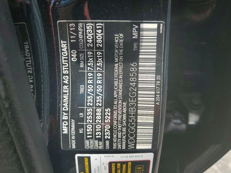 57777666 :رقم المزاد ، WDCGG5HB3EG248586 vin ، 2014 Other Glk350 مزاد بيع