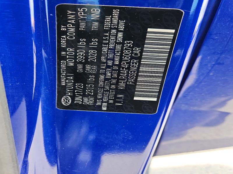 58282556 :رقم المزاد ، KMHLR4AF4PU608793 vin ، 2023 Hyundai Elantra مزاد بيع