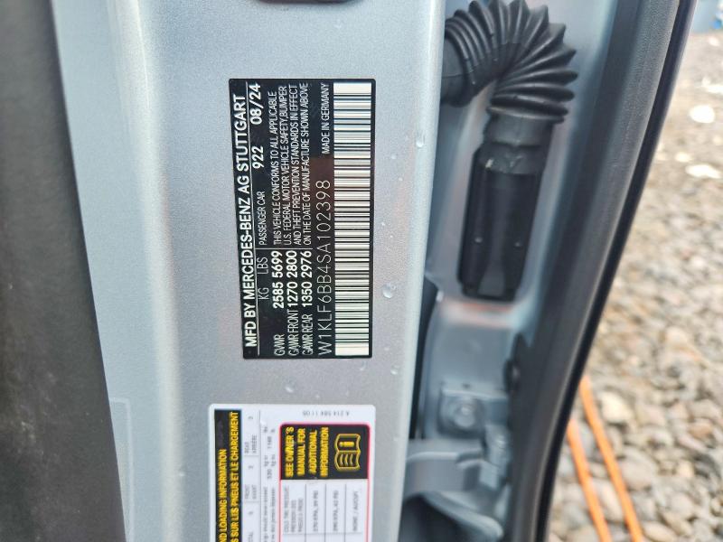 Aukcja sprzedaży 2025 Mercedes-benz E, vin: W1KLF6BB4SA102398, numer aukcji: 58721266