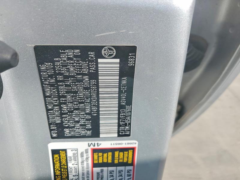 Продажа на аукционе авто 2010 Toyota Camry, vin: 4T4BF3EK0AR058799, номер лота: 57379706