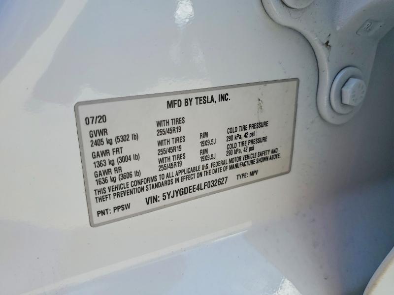 Продаж на аукціоні авто 2020 Tesla Model Y, vin: 5YJYGDEE4LF032627, номер лоту: 55794676