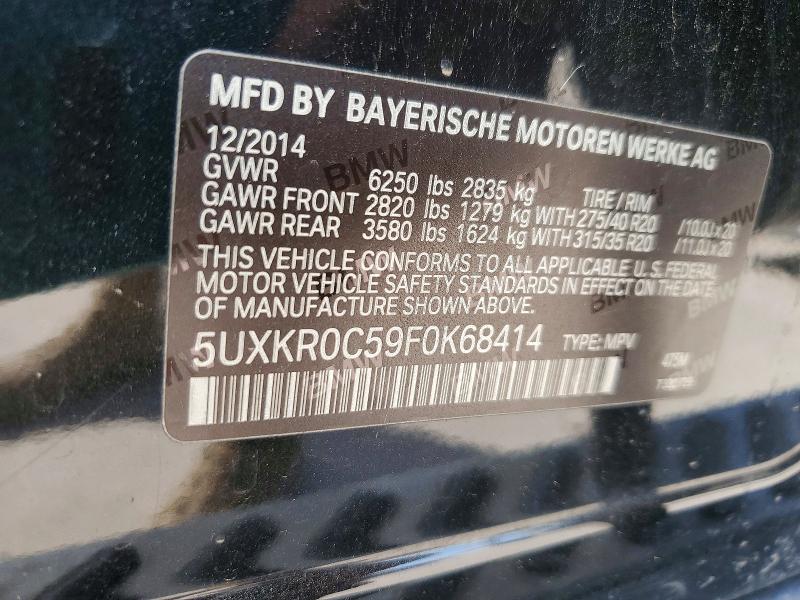 Aukcja sprzedaży 2015 Bmw X5, vin: 5UXKR0C59F0K68414, numer aukcji: 55577776