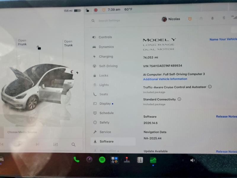 2022 Tesla Model Y მანქანა იყიდება აუქციონზე, vin: 7SAYGAEE1NF489934, აუქციონის ნომერი: 58444246