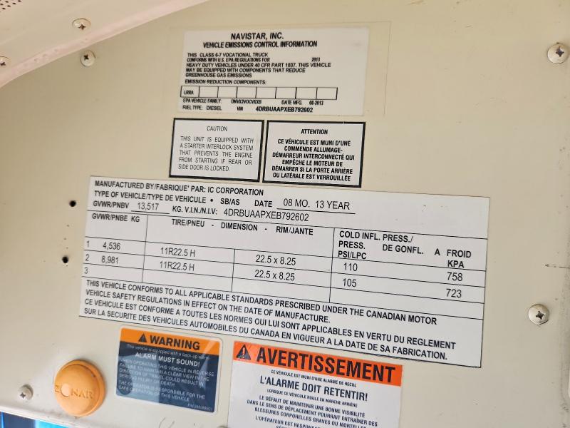 Aukcja sprzedaży 2014 Ic Corporation Ce Series School, vin: 4DRBUAAPXEB792602, numer aukcji: 56178106