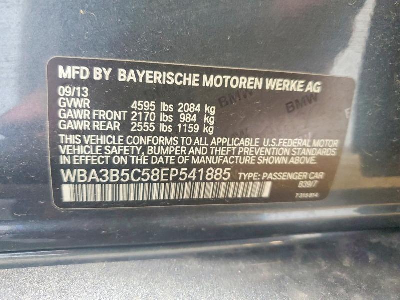 Продажа на аукционе авто 2014 Bmw 328, vin: WBA3B5C58EP541885, номер лота: 58950126