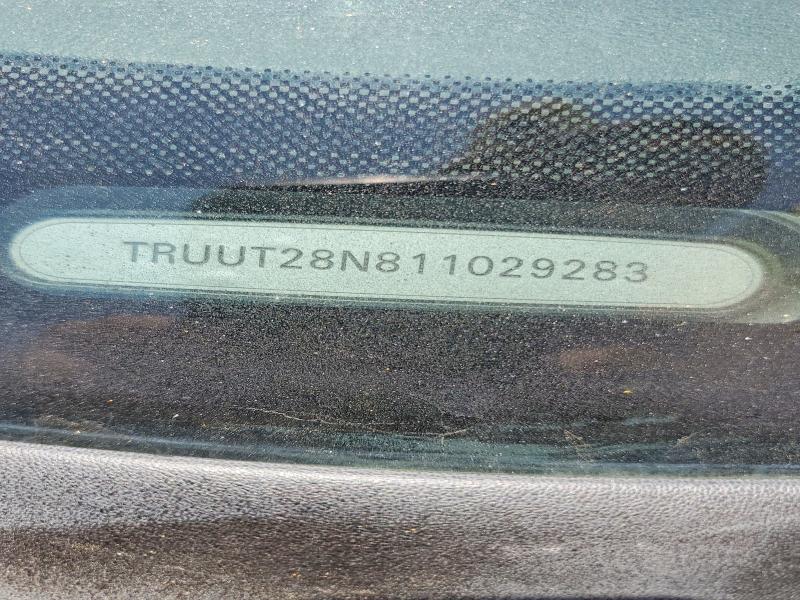 2001 Audi Tt მანქანა იყიდება აუქციონზე, vin: TRUUT28N811029283, აუქციონის ნომერი: 55846326