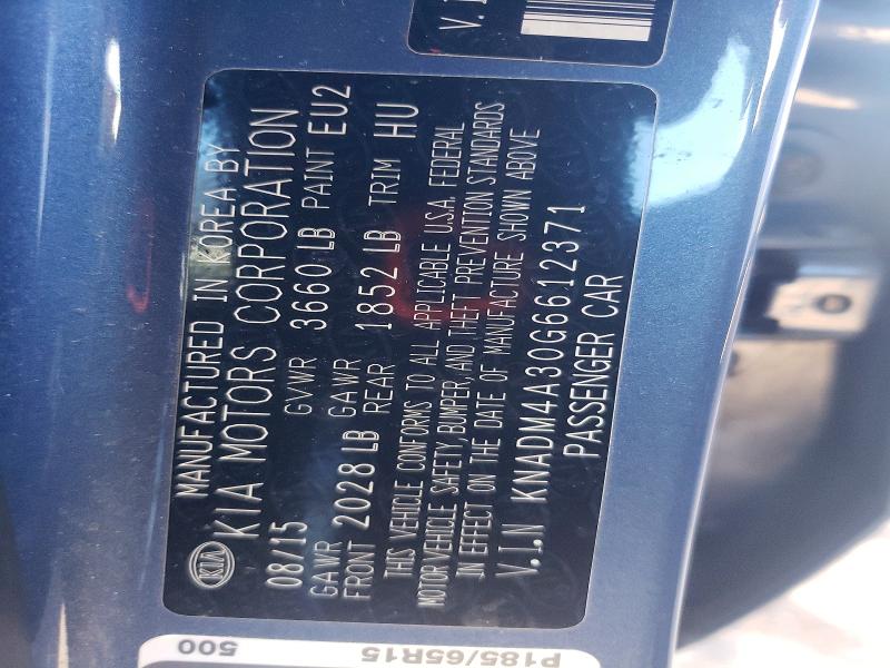 Aukcja sprzedaży 2016 Kia Rio, vin: KNADM4A30G6612371, numer aukcji: 55363936