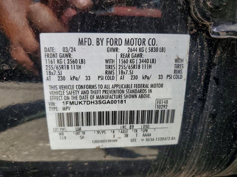 Продажа на аукционе авто 2025 Ford Explorer, vin: 1FMUK7DH3SGA00181, номер лота: 55779836