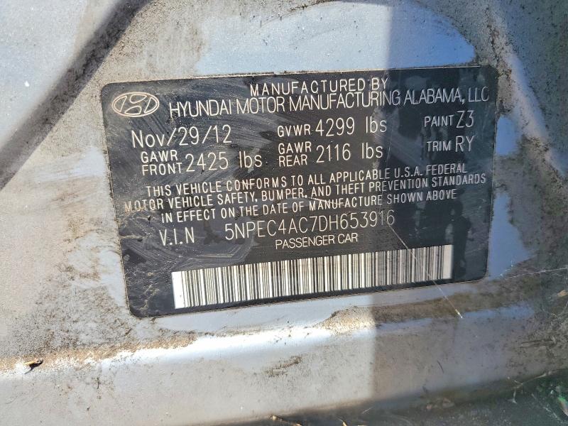 Продаж на аукціоні авто 2013 Hyundai Sonata, vin: 5NPEC4AC7DH653916, номер лоту: 56987406