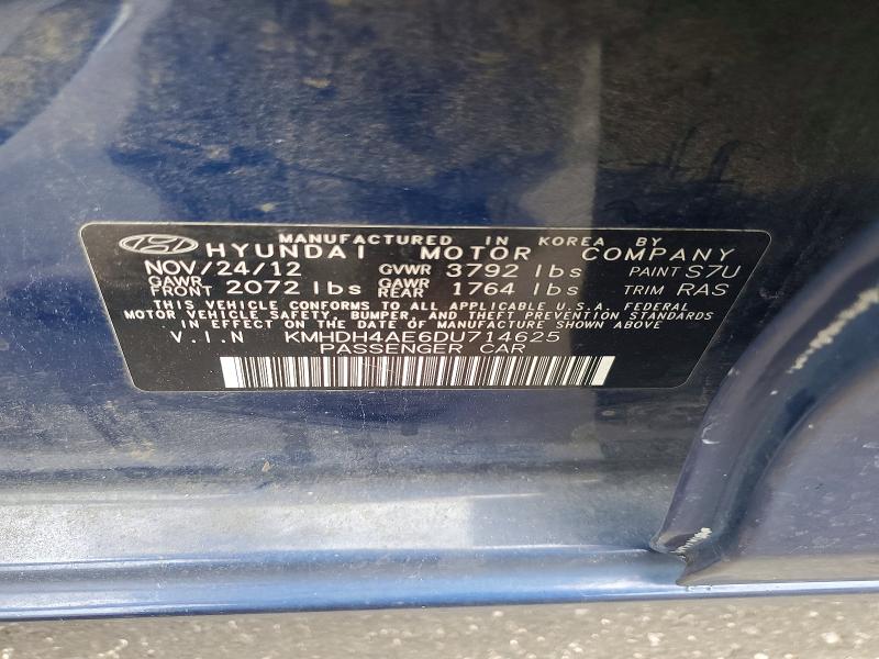 Продаж на аукціоні авто 2013 Hyundai Elantra, vin: KMHDH4AE6DU714625, номер лоту: 57459376