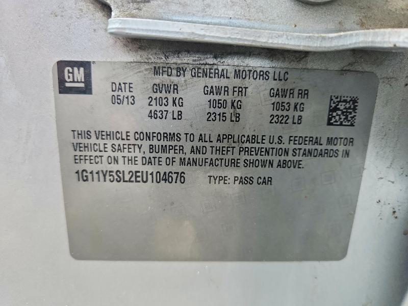 Aukcja sprzedaży 2014 Chevrolet Impala, vin: 1G11Y5SL2EU104676, numer aukcji: 58050606