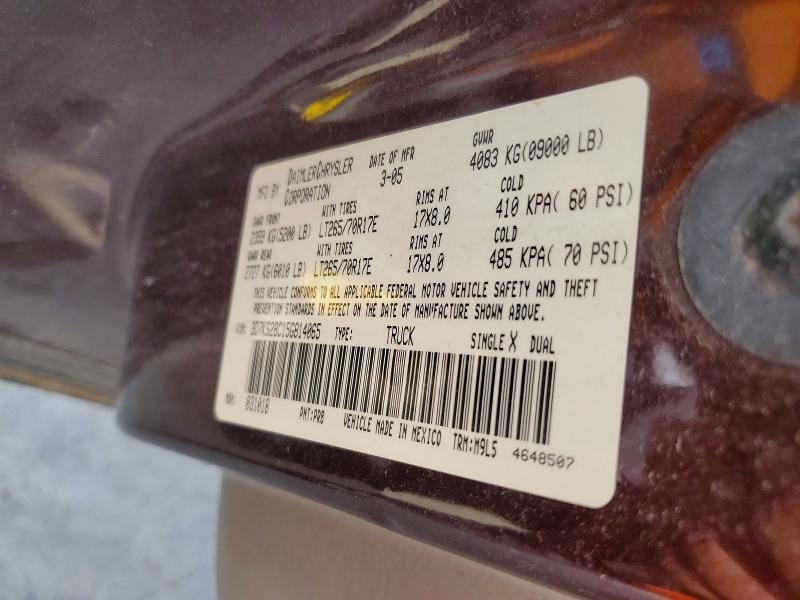 2005 Dodge Ram 2500 მანქანა იყიდება აუქციონზე, vin: 3D7KS28C15G814065, აუქციონის ნომერი: 55528306