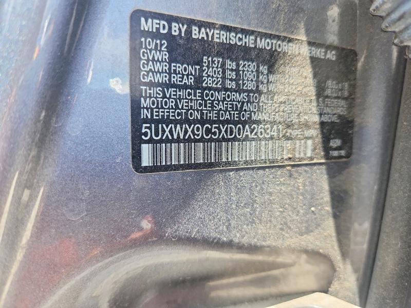 57611666 :رقم المزاد ، 5UXWX9C5XD0A26341 vin ، 2013 Bmw X3 Xd 28i مزاد بيع