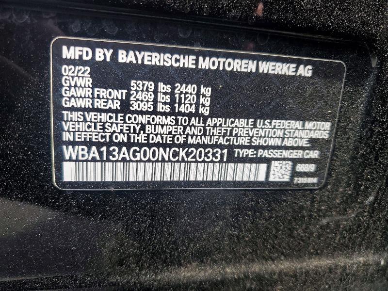 Продаж на аукціоні авто 2022 Bmw 530e, vin: WBA13AG00NCK20331, номер лоту: 56826586
