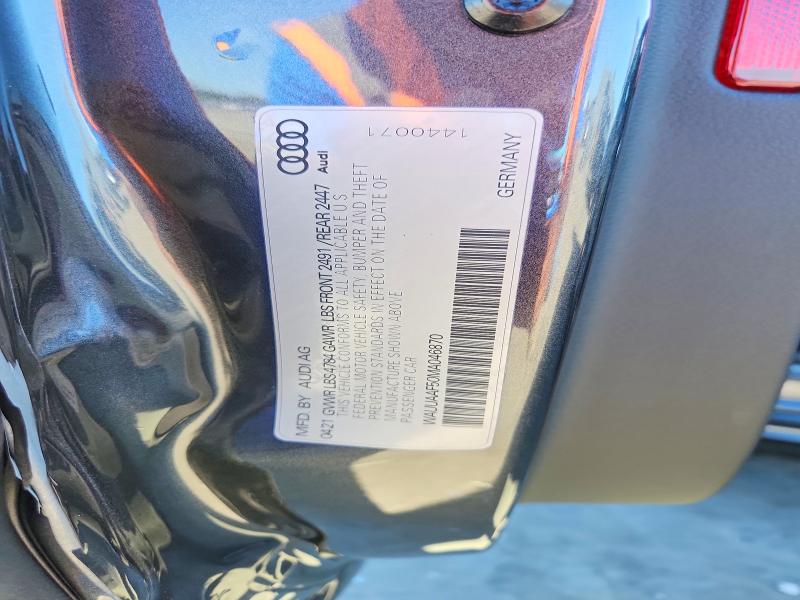 Aukcja sprzedaży 2021 Audi A5, vin: WAUUAAF50MA046870, numer aukcji: 56177046