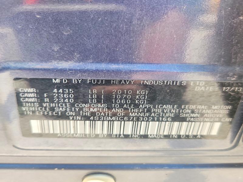 Aukcja sprzedaży 2014 Subaru Legacy, vin: 4S3BMBC67E3021166, numer aukcji: 56824466