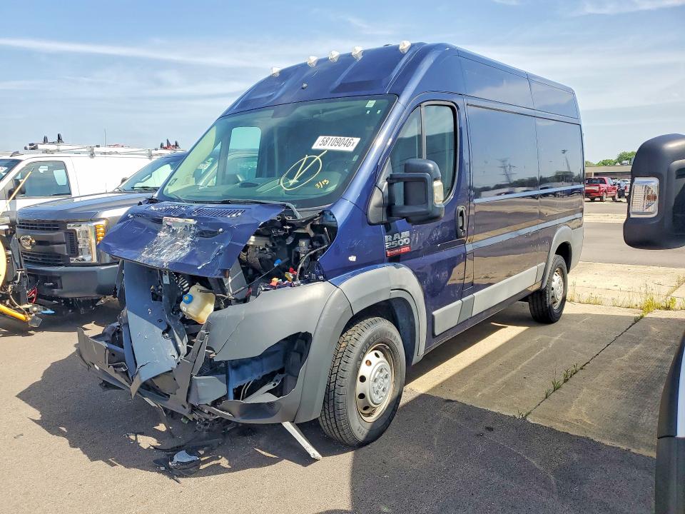 58109046 :رقم المزاد ، 3C6TRVCG4HE521466 vin ، 2017 Ram Promaster 2500 مزاد بيع