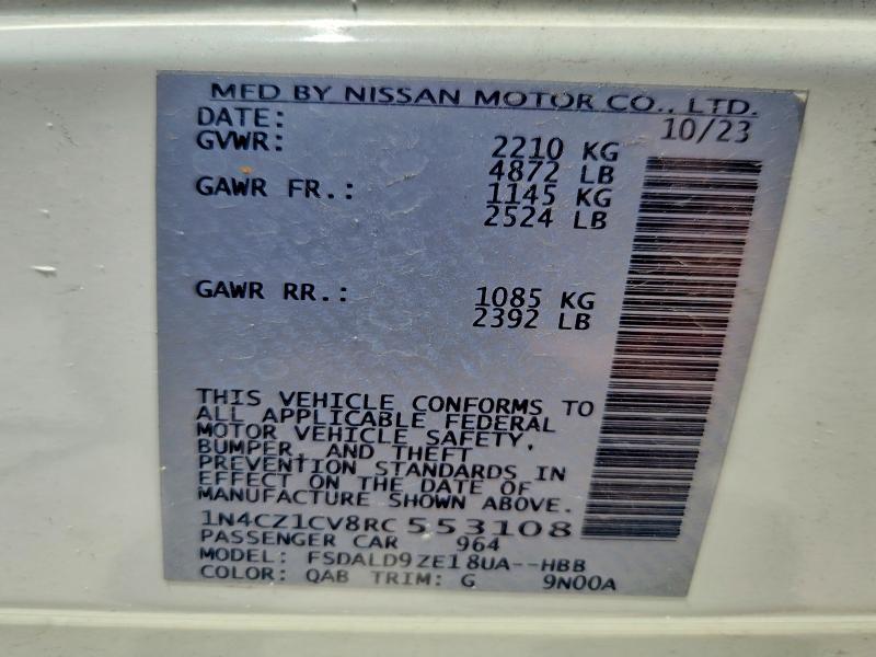 56686346 :رقم المزاد ، 1N4CZ1CV8RC553108 vin ، 2024 Nissan Leaf مزاد بيع