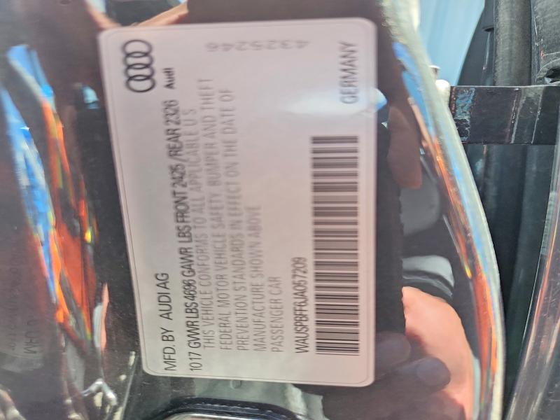 Продажа на аукционе авто 2018 Audi A3, vin: WAUSPBFF6JA057209, номер лота: 56489206