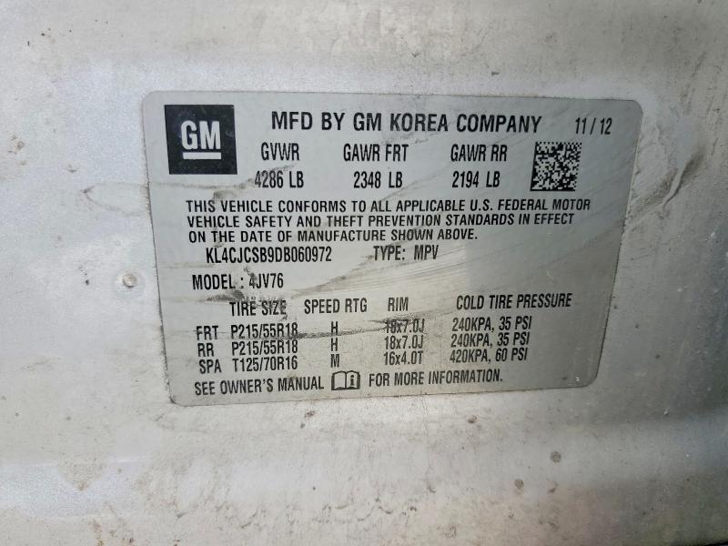 Продажа на аукционе авто 2013 Buick Encore, vin: KL4CJCSB9DB060972, номер лота: 55878636