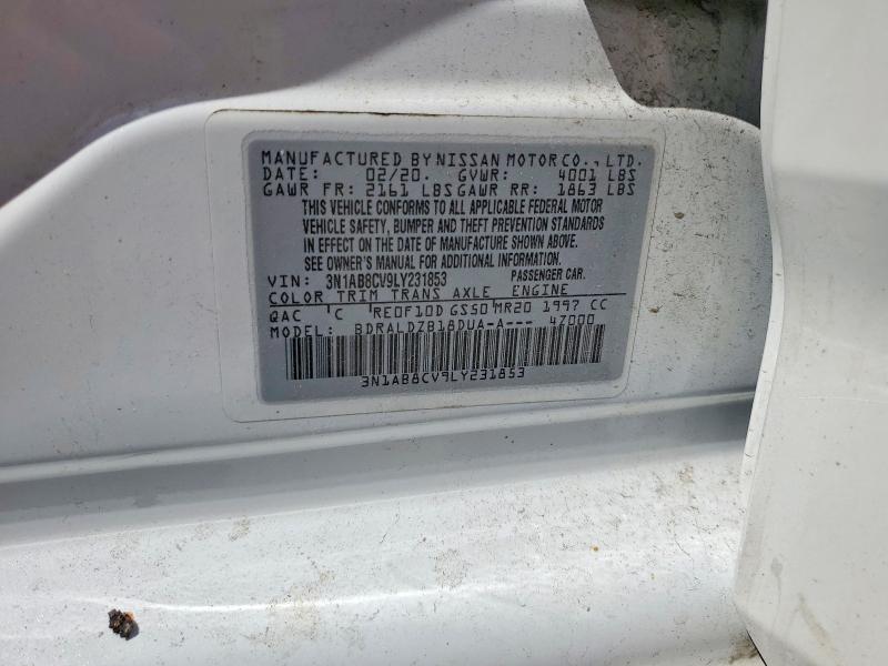 Aukcja sprzedaży 2020 Nissan Sentra, vin: 3N1AB8CV9LY231853, numer aukcji: 56111476