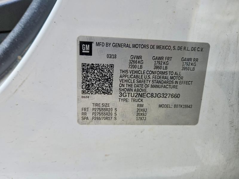 Продажа на аукционе авто 2018 Gmc Sierra, vin: 3GTU2NEC8JG327660, номер лота: 56048786