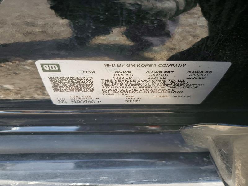 2024 Buick Encore Gx მანქანა იყიდება აუქციონზე, vin: KL4AMDSL5RB204098, აუქციონის ნომერი: 58602256