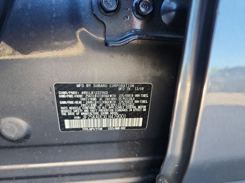 Aukcja sprzedaży 2020 Subaru Forester, vin: JF2SKAUCXLH479001, numer aukcji: 57583176