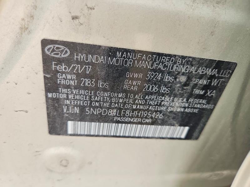 Продаж на аукціоні авто 2017 Hyundai Elantra, vin: 5NPD84LF8HH195426, номер лоту: 56180916