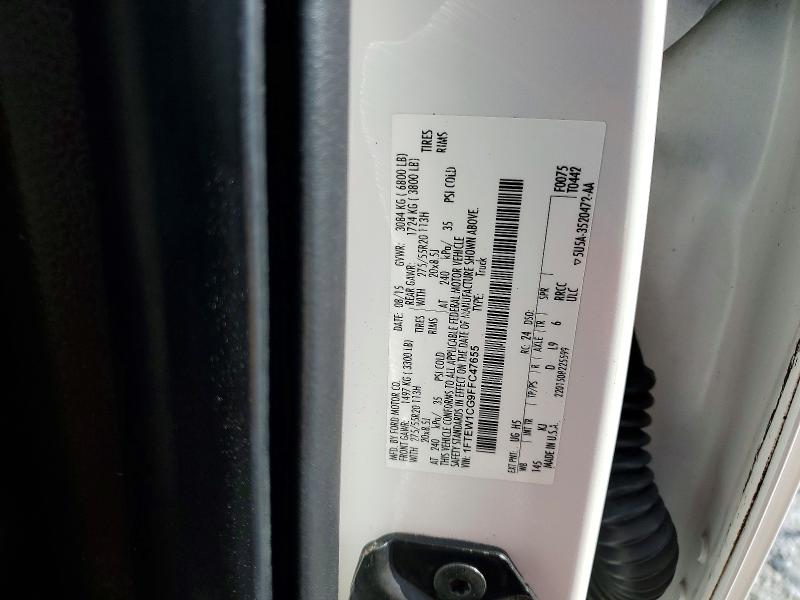 58093766 :رقم المزاد ، 1FTEW1CG9FFC47655 vin ، 2015 Ford F150 مزاد بيع
