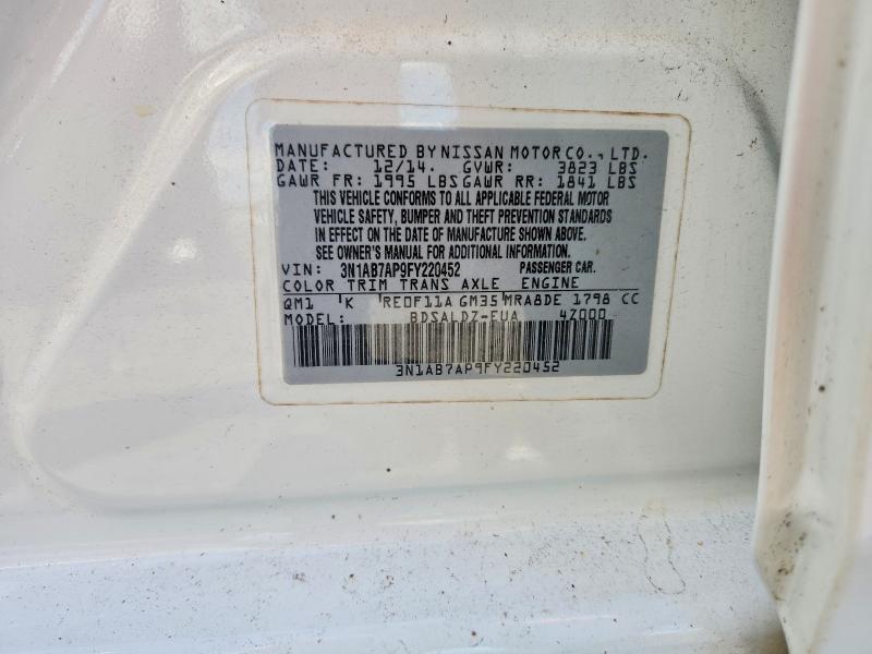 Продажа на аукционе авто 2015 Nissan Sentra, vin: 3N1AB7AP9FY220452, номер лота: 56340056