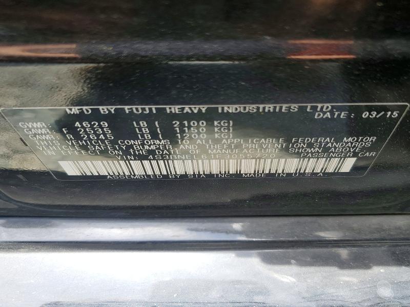 Aukcja sprzedaży 2015 Subaru Legacy, vin: 4S3BNEL61F3055720, numer aukcji: 56788726