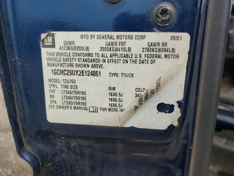 2002 Chevrolet Silverado მანქანა იყიდება აუქციონზე, vin: 1GCHC29UX2E124861, აუქციონის ნომერი: 58633426