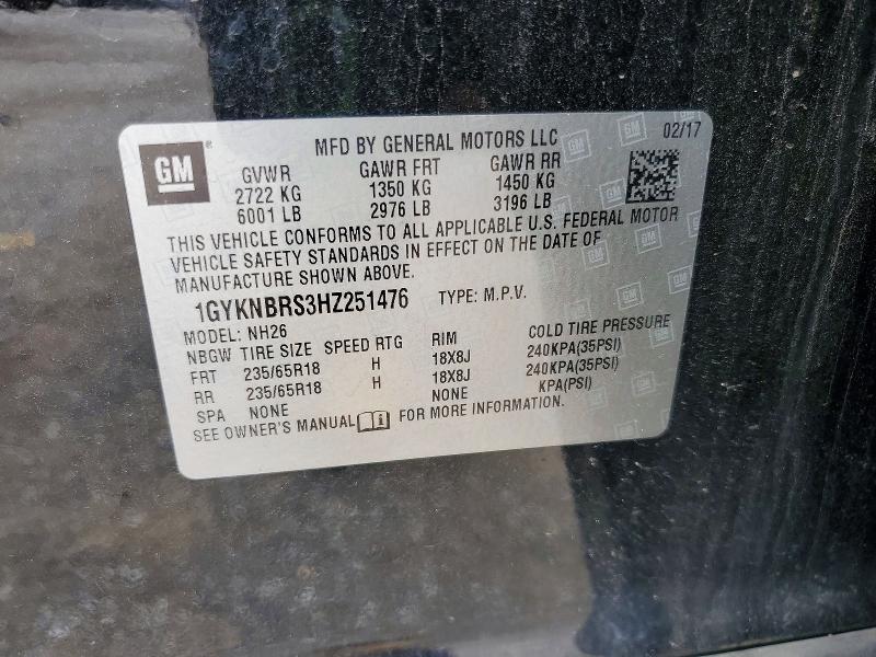 Продажа на аукционе авто 2017 Cadillac Xt5, vin: 1GYKNBRS3HZ251476, номер лота: 55877206