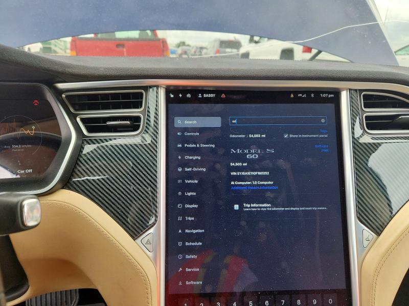 2016 Tesla Model S მანქანა იყიდება აუქციონზე, vin: 5YJSA1E11GF160252, აუქციონის ნომერი: 56396476