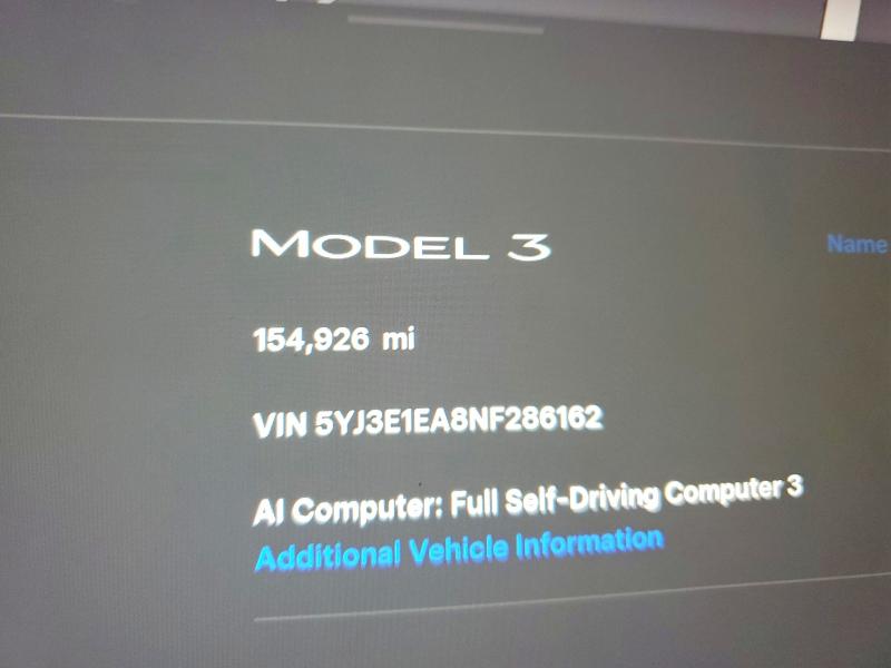 2022 Tesla Model 3 მანქანა იყიდება აუქციონზე, vin: 5YJ3E1EA8NF286162, აუქციონის ნომერი: 56831226