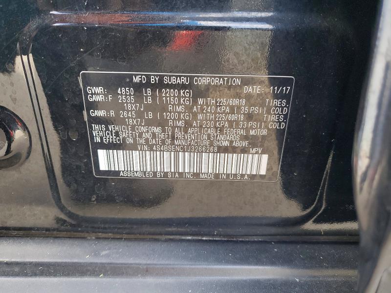 Aukcja sprzedaży 2018 Subaru Outback, vin: 4S4BSENC1J3266268, numer aukcji: 57721866