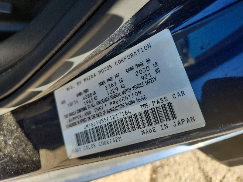 57587866 :رقم المزاد ، JM1GJ1V55F1217164 vin ، 2015 Mazda 6 مزاد بيع