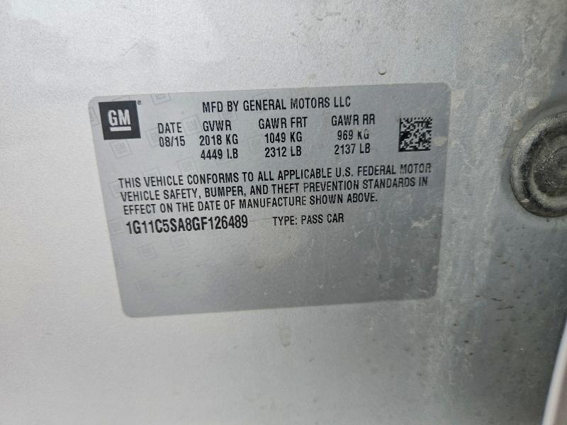 Продаж на аукціоні авто 2016 Chevrolet Malibu Limited, vin: 1G11C5SA8GF126489, номер лоту: 58630136