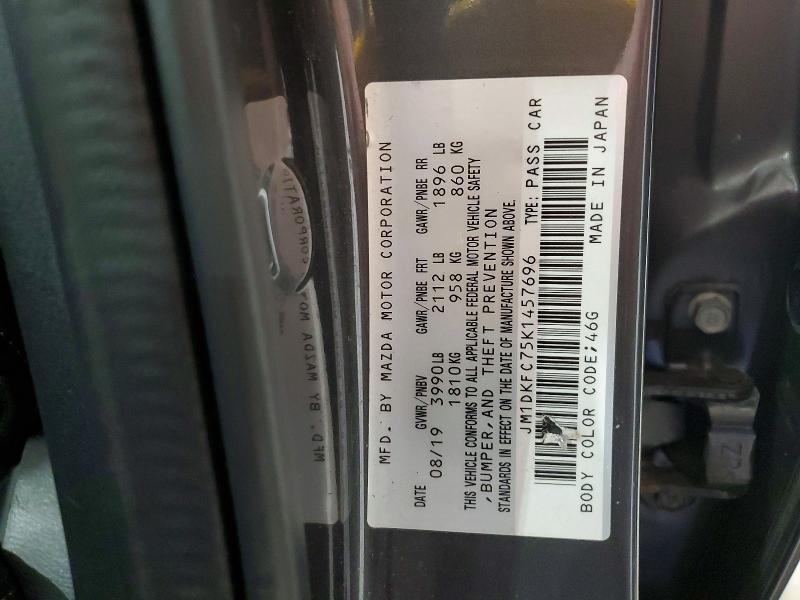 57476836 :رقم المزاد ، JM1DKFC75K1457696 vin ، 2019 Mazda Cx-3 مزاد بيع