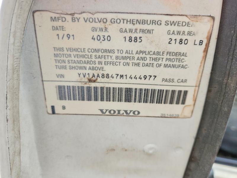 Aukcja sprzedaży 1991 Volvo 240, vin: YV1AA8847M1444977, numer aukcji: 58108486