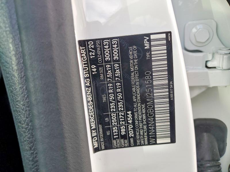 56644556 :رقم المزاد ، W1N4N4GB0MJ251580 vin ، 2021 Mercedes-benz Gla مزاد بيع