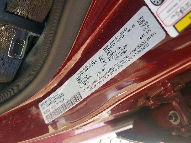 Auction sale of the 2023 Ram 1500, vin: 1C6RRFFG2PN578433, lot number: 55618816